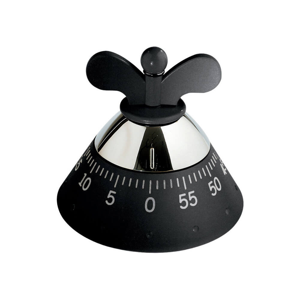 Alessi Mechanical Kitchen Timer: Black